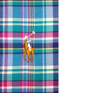 POLO RALPH LAUREN CLASSIC FIT 100% COTTON SHIRT TEAL & PINK PLAID Sz LARGE, L